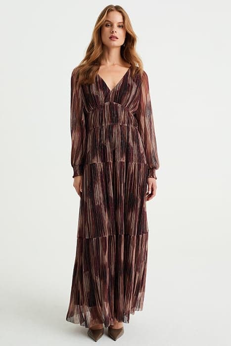 DRESS MAXI LENGTH BURGUNDY RED by WE Fashion