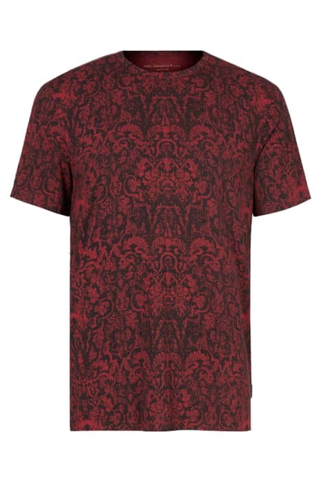 KADEN SS HIDDEN SKULL BURNOUT CREW PINOT NOIR by John Varvatos