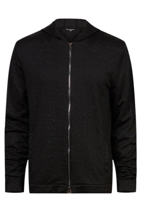 SHUBERT REGULAR FIT ZIP-FRONT HOODIE JAC BLACK by John Varvatos