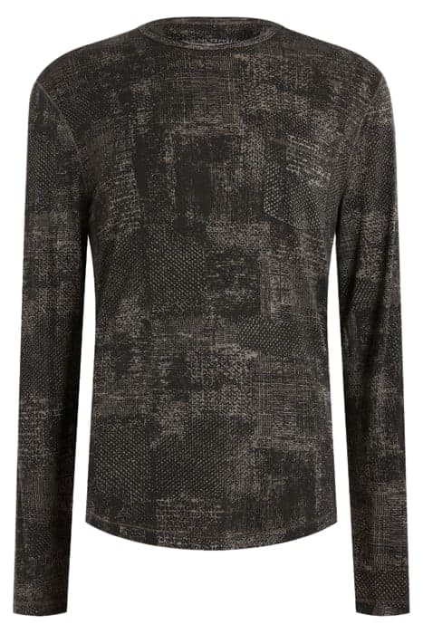 ATKINS LS CHIPPED WALL PRINTED BURNOUT C MED GREY by John Varvatos