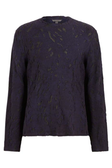 HANSEL LS TERRY FLOWY LEOPARD BURNOUT CR NIGHT SHADOW by John Varvatos