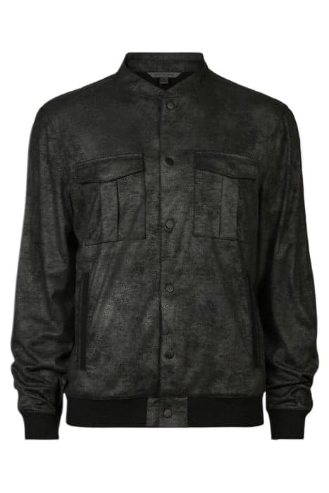 COTTLE REGULAR FIT LS SNAP FRONT BOMBER BLACK by John Varvatos