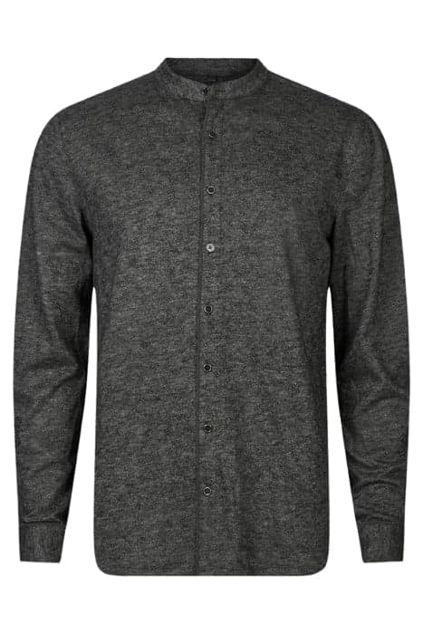 FULTON REGULAR FIT LS BAND SHIRT IN MELA IRON GREY by John Varvatos