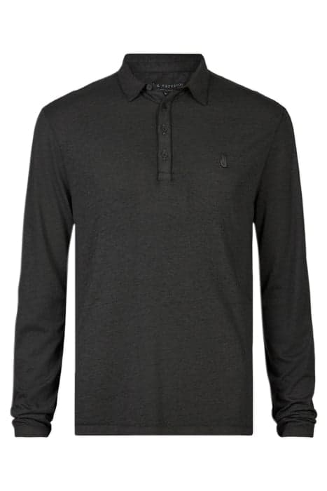 MARTY LS BURNOUT POLO W PSE CHARCOAL HTR by John Varvatos