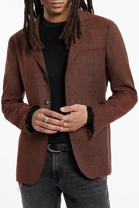 SLIM FIT LAPEL JACKET WITH BESOM CHEST P TOMATO by John Varvatos