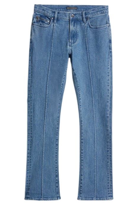 SLIM FIT BOOT CUT JEANS WITH ZIP TICKET DUTCH BLUE by John Varvatos