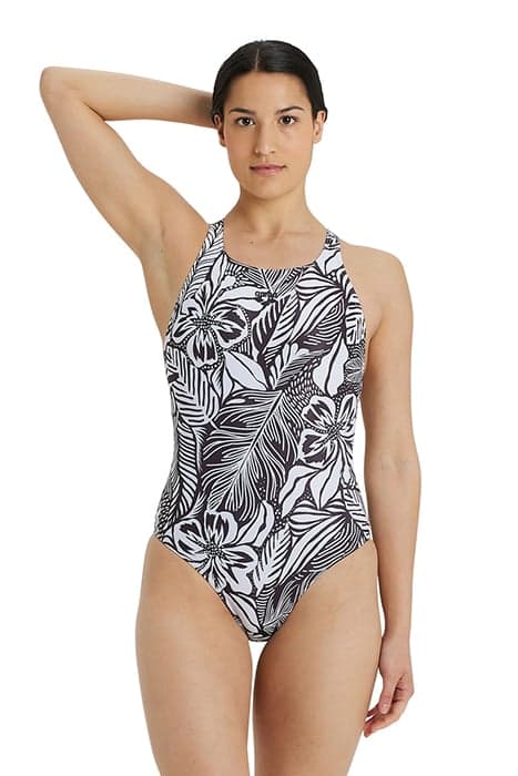 WOMEN'S SWIMSUIT SWIM PRO BACK ALLOVER BLACK MULTI by Arena