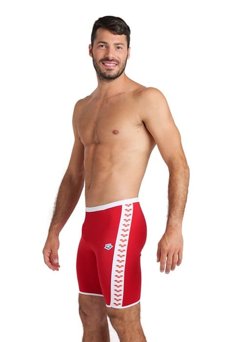 MEN'S ARENA ICONS SWIM JAMMER SOLID RED-WHITE by Arena