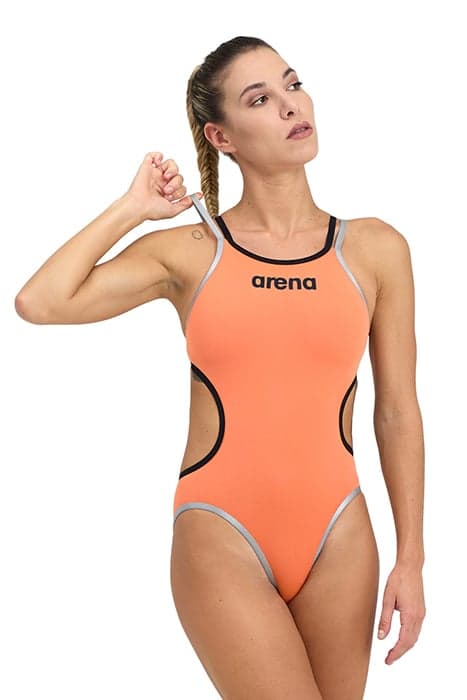 W ARENA ONE DOUBLE CROSS BACK ONE PIECE NEPSOLA-BLACK-SILVER by Arena