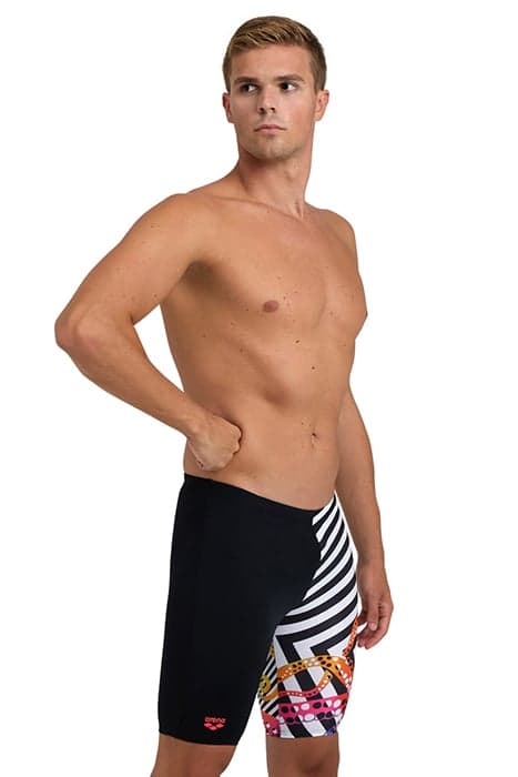 MEN'S ARENA CRAZY OCTOPUS JAMMER BLACK-WHITE MULTI by Arena