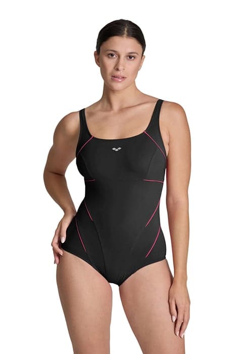 W JEWEL ONE PIECE LOW C CUP R BLACK-ROSE VIOLET by Arena