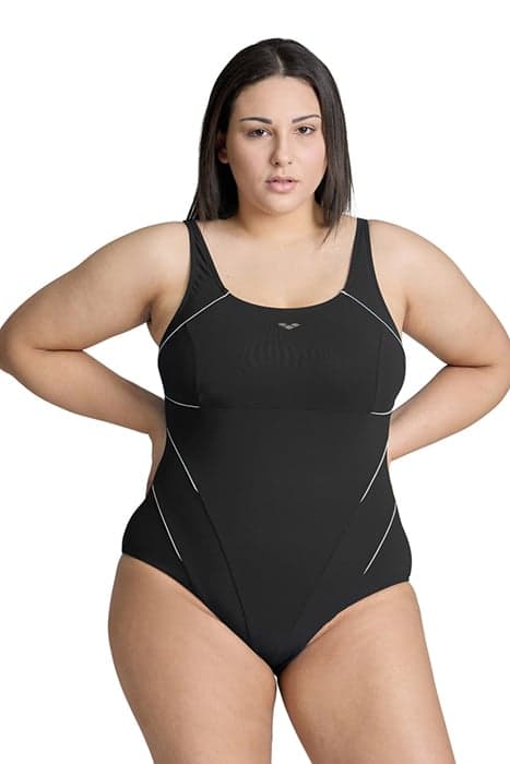 W JEWEL ONE PIECE PLUS R BLACK-WHITE by Arena