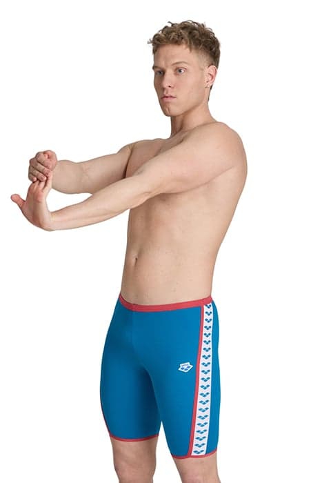 MEN'S ARENA ICONS SWIM JAMMER SOLID BLUE COSMO-ASTRO RED by Arena