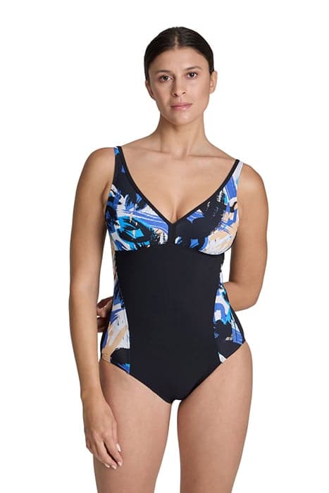 WOMEN'S BODYLIFT PAMELA SWIMSUIT U BACK BLACK-BLACK MULTI by Arena