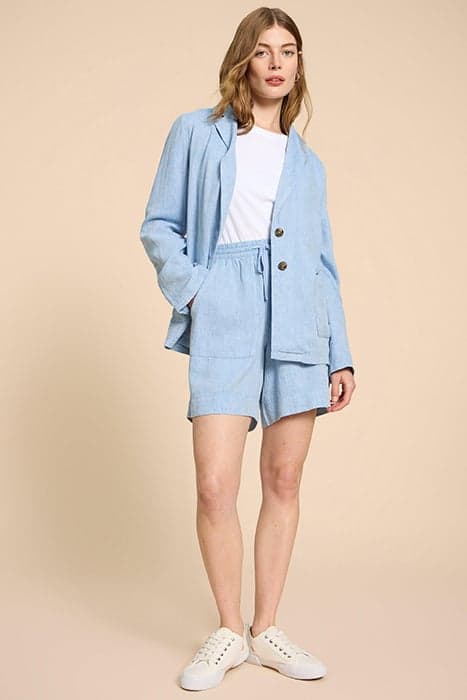 LOREN LINEN BLEND BLAZER CHAMBRAY BLUE by White Stuff