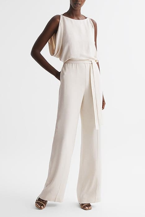 KOA-DRAPE BRIDAL JUMPSUIT IVORY by Reiss