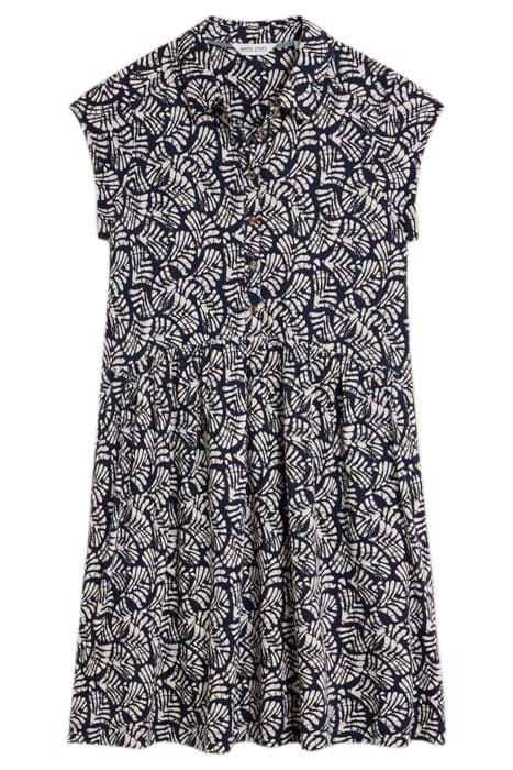 EVERLY JERSEY SHIRT DRESS NAVY PRINT by White Stuff