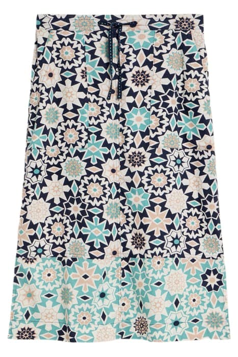 ELLE LINEN BLEND SKIRT NAVY PRINT by White Stuff