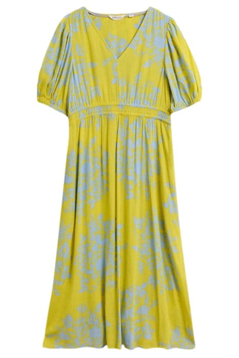 SALMA ECO VERO MIDI DRESS YELLOW PRINT by White Stuff