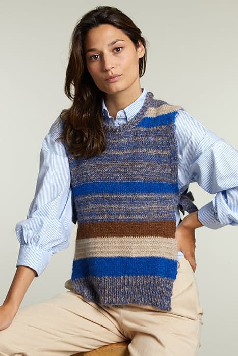 MULTI STRIPED CREW NECK SPENCER by River Woods