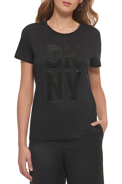 WOMEN KNIT T-SHIRT BLK/BLACK by DKNY