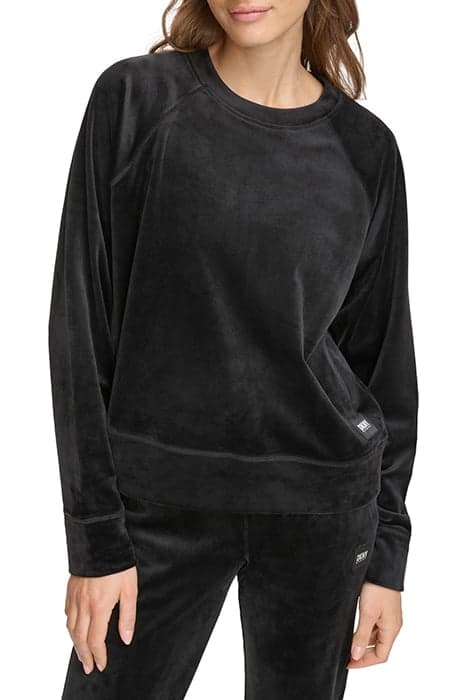 PLATINUM VELOUR CREW BLACK by DKNY