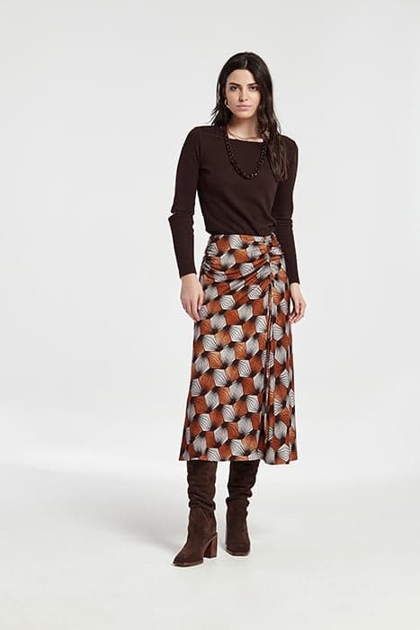 DRAPED SKIRT RUSSET ORANGE by OKY