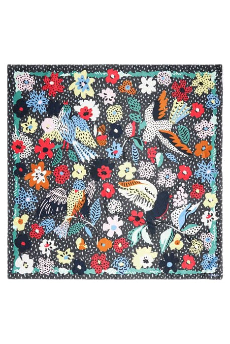 ANTHRACITE BIRDS AND FLOWERS SCARF by Bimba y Lola