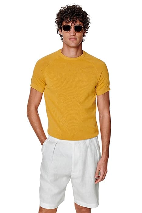 YELLOW SHORT SLEEVE CREWNECK by Suitsupply