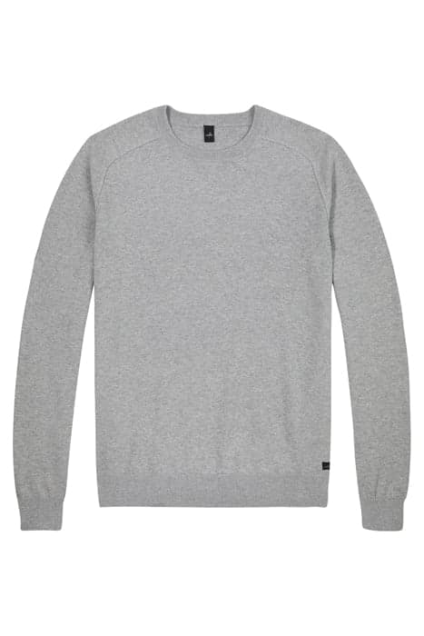 MADDEN | COTTON CASHMERE PULLOVER LIGHT GREY MELANGE by WAHTS