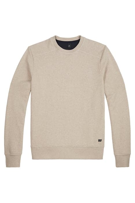 MOORE | CREW NECK SWEATER SAND MELANGE by WAHTS