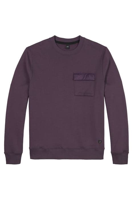 MOORE-POCKET | CHEST POCKET SWEATER ROYAL PURPLE by WAHTS