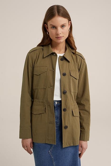 JACKET MIDLONG ARMY GREEN by WE Fashion