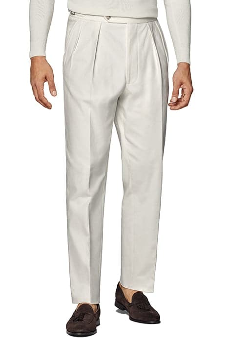 OFF-WHITE WIDE LEG TAPERED TROUSERS by Suitsupply