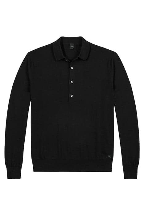 BLAKE | CASHFEEL KNITTED POLOSHIRT PURE BLACK by WAHTS