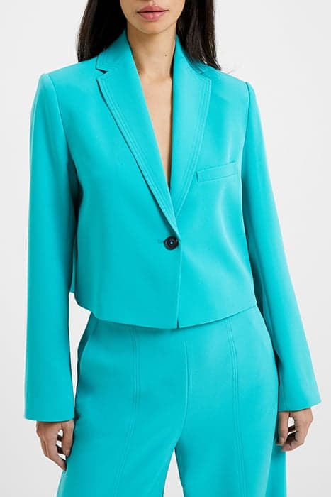 ECHO CREPE BLAZER GREEN by French Connection