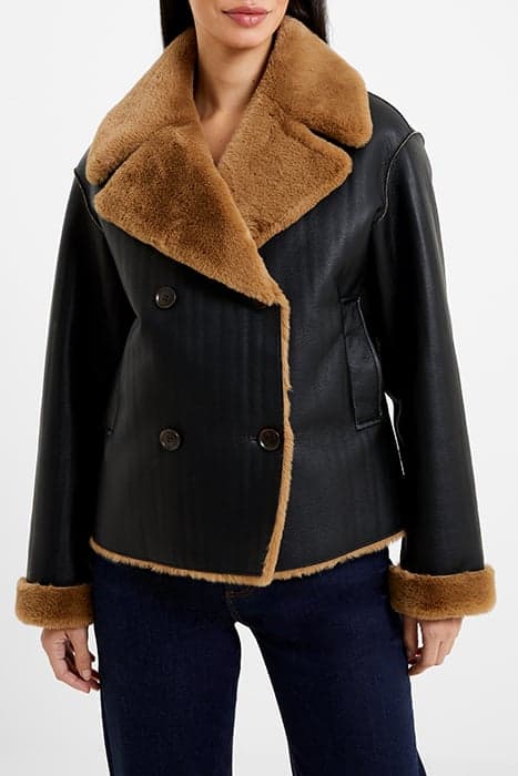 CERYS PU FAUX FUR JACKET BLACK by French Connection