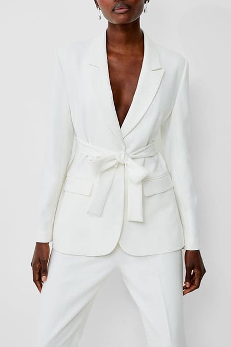 WHISPER BELTED BLAZER WHITE by French Connection