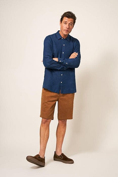 PEMBROKE LS LINEN SHIRT DARK NAVY by White Stuff