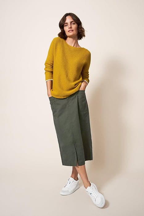 PENNY MIDI SKIRT MID GREEN by White Stuff