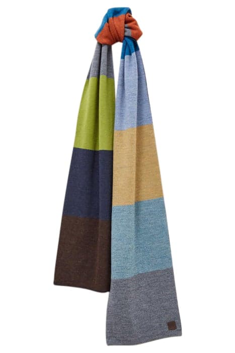 RAPHAEL STRIPE MERINO SCARF NAVY MULTI by White Stuff