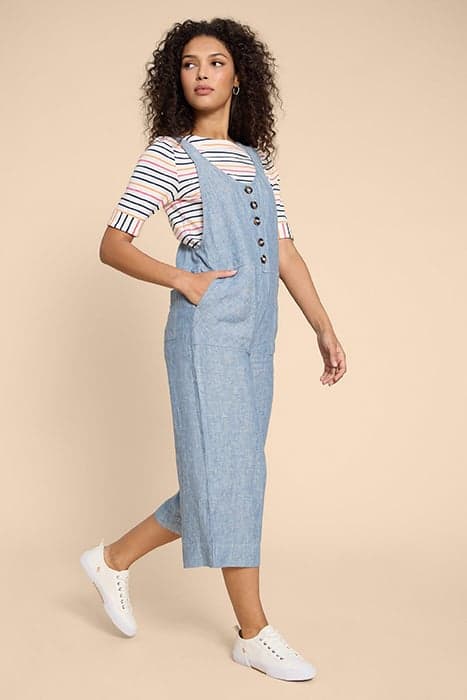 VIOLA LINEN DUNGAREE CHAMBRAY BLUE by White Stuff