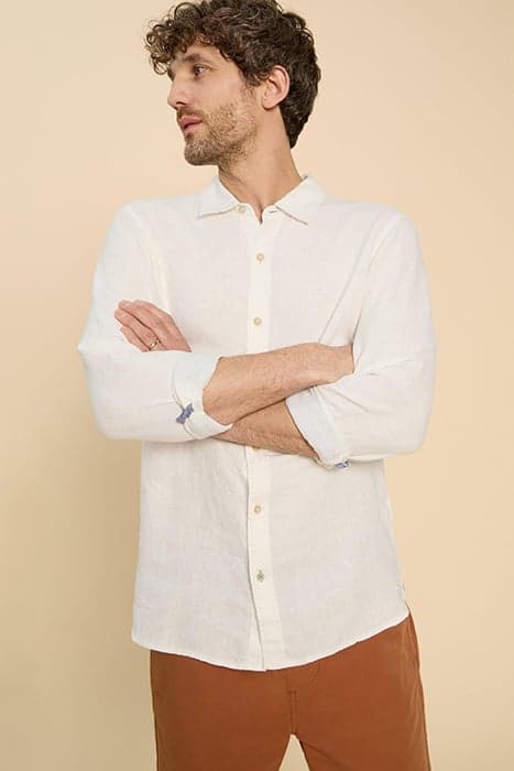 PEMBROKE LS LINEN SHIRT BRILLIANT WHITE by White Stuff