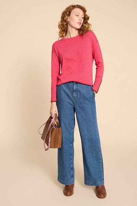 OLIVE JUMPER BRIGHT PINK by White Stuff