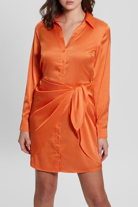 ES LS ALYA DRESS ORANGE SLUSHIE by GUESS ECO