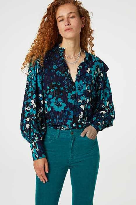 PHILO BLOUSE BLACK/KEEP IT TEAL by Fabienne Chapot