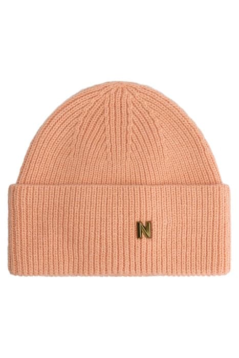 N STUD BEANIE PEACH/GOLD by NIKKIE