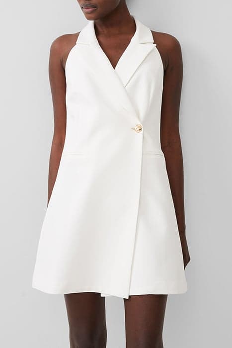 WHISPER HALTER BLAZER DRESS WHITE by French Connection