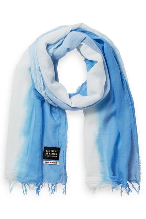 DIP-DYE COTTON SCARF LIGHT BLUE by Scotch & Soda