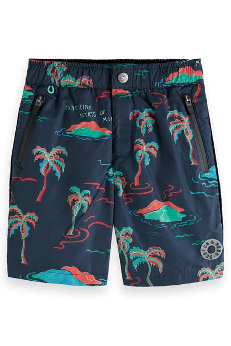 BOYS LONG LENGTH- ALL-OVER PRINTED BOARDSHORTS SURF PALMS by Scotch & Soda